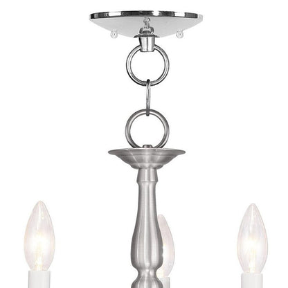 Three Light Dimmable Chandelier With Shades