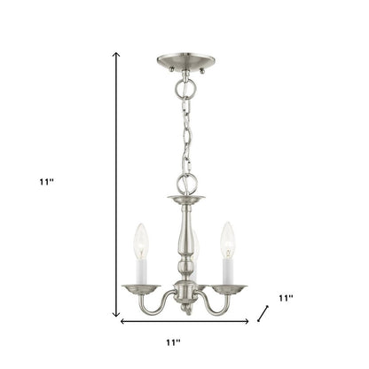 Three Light Dimmable Chandelier With Shades