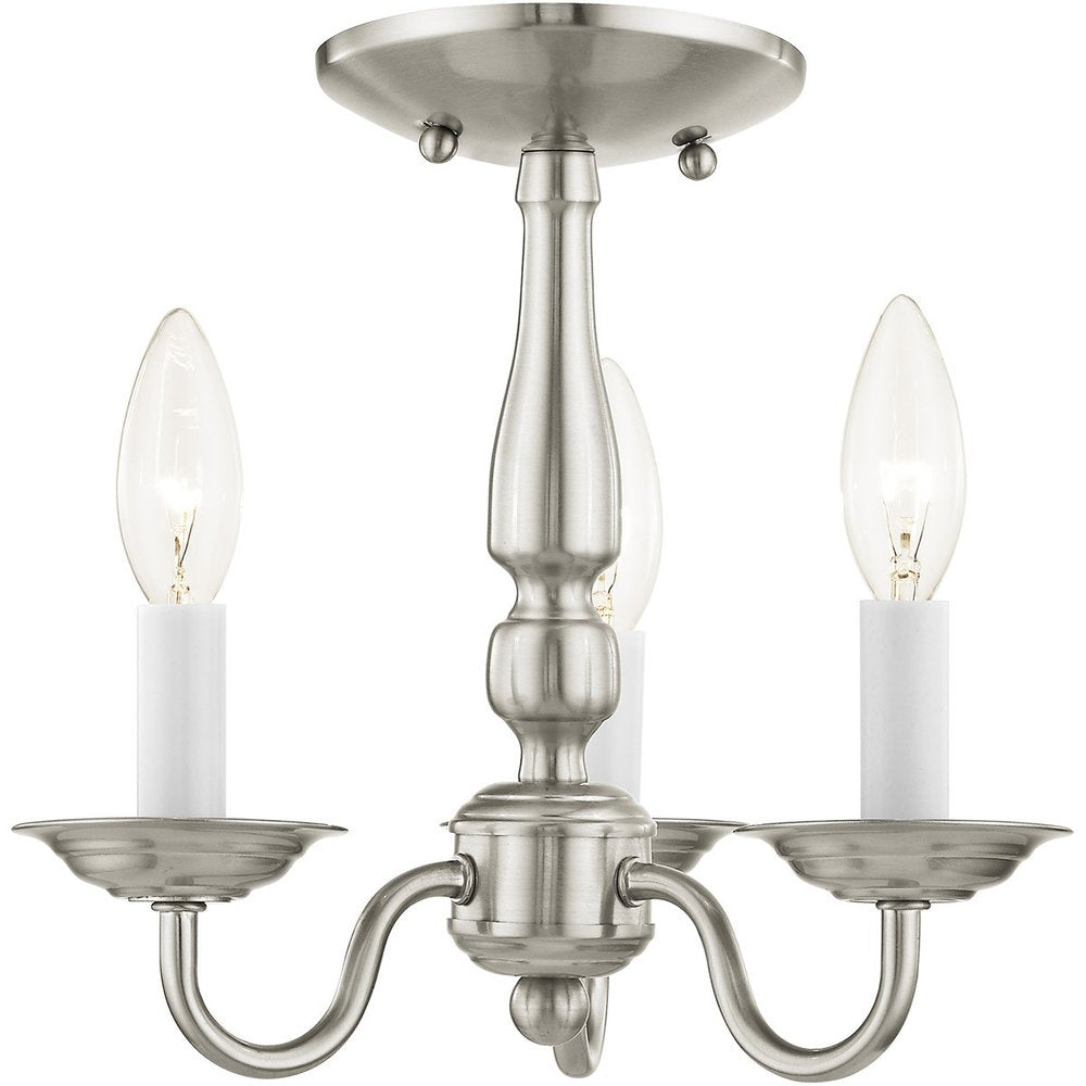 Three Light Dimmable Chandelier With Shades