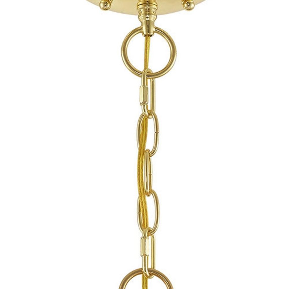 Five Light Dimmable Chandelier With Shades