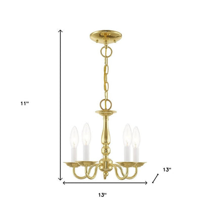 Five Light Dimmable Chandelier With Shades
