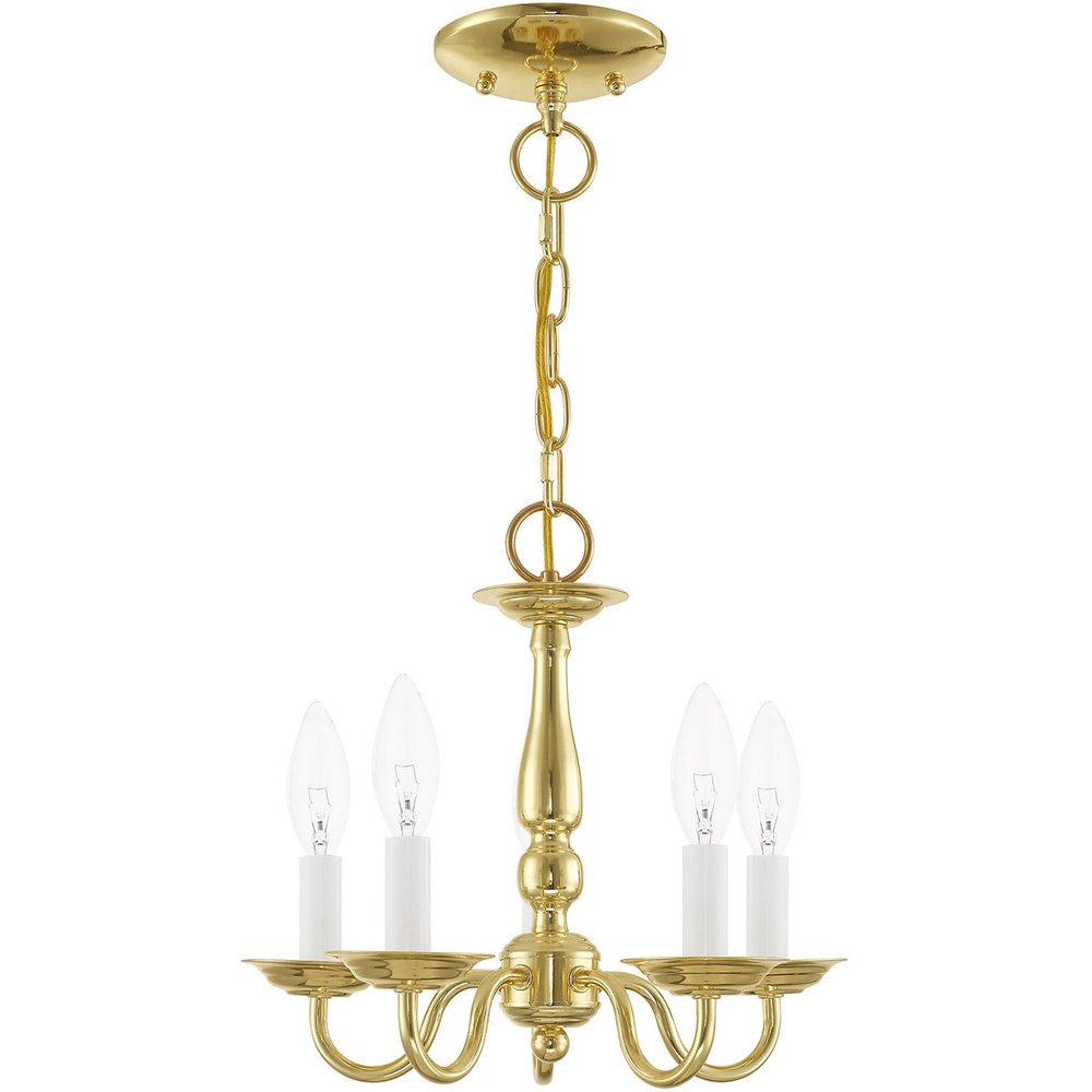 Five Light Dimmable Chandelier With Shades