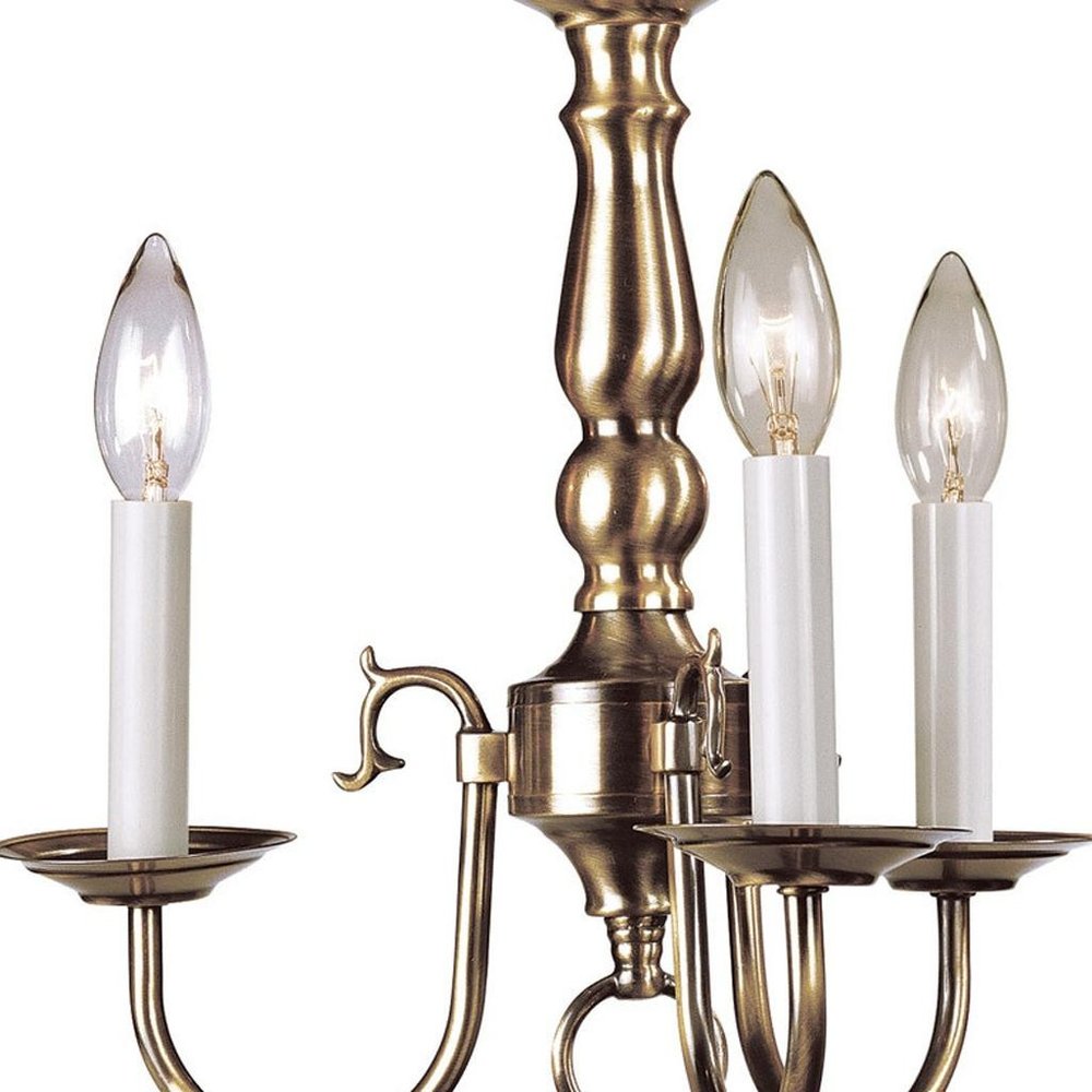 Three Light Dimmable Chandelier With Shades