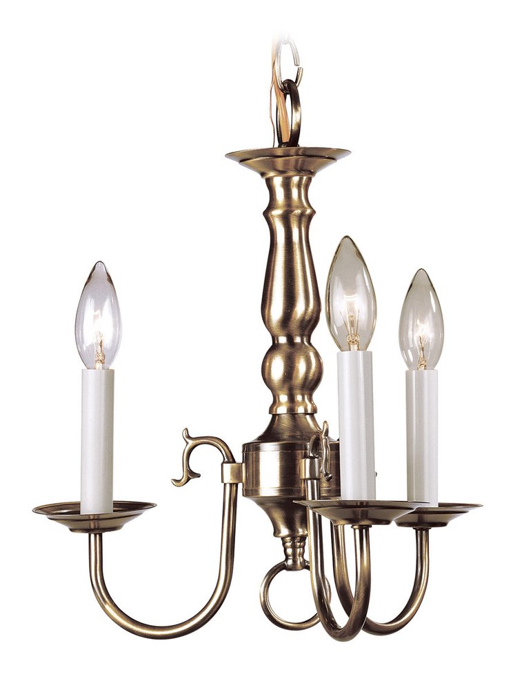 Three Light Dimmable Chandelier With Shades