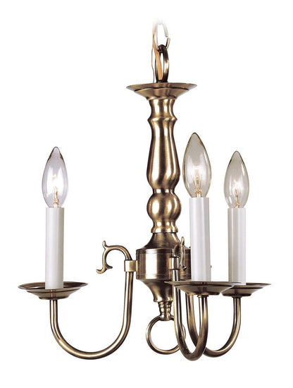Three Light Dimmable Chandelier With Shades