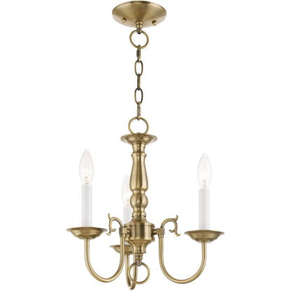 Three Light Dimmable Chandelier With Shades
