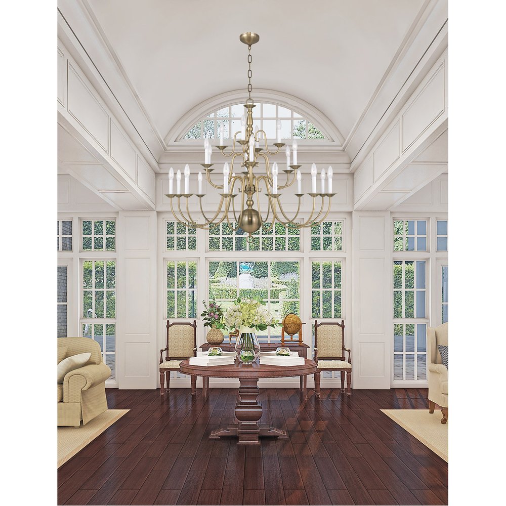 Multi Light Dimmable Chandelier With Shades