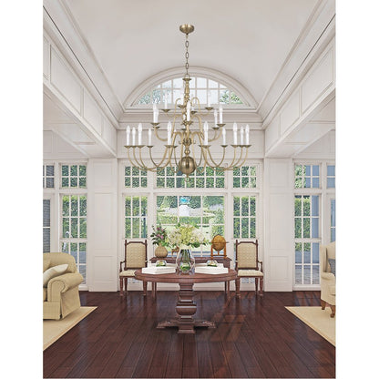 Multi Light Dimmable Chandelier With Shades