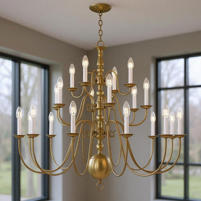 Multi Light Dimmable Chandelier With Shades