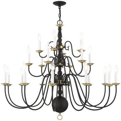 Black Multi Light Dimmable Chandelier With Shades