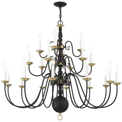 Black Multi Light Dimmable Chandelier With Shades