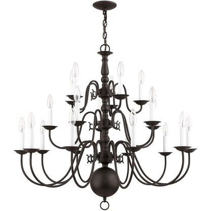 Bronze Multi Light Dimmable Chandelier With Shades