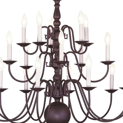 Bronze Multi Light Dimmable Chandelier With Shades