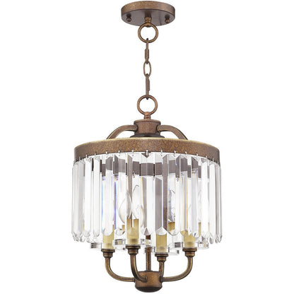 Four Light Dimmable Chandelier With Shades