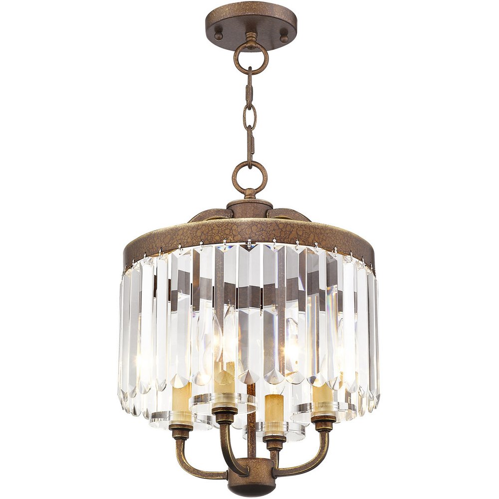 Four Light Dimmable Chandelier With Shades