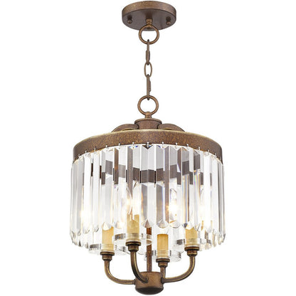 Four Light Dimmable Chandelier With Shades