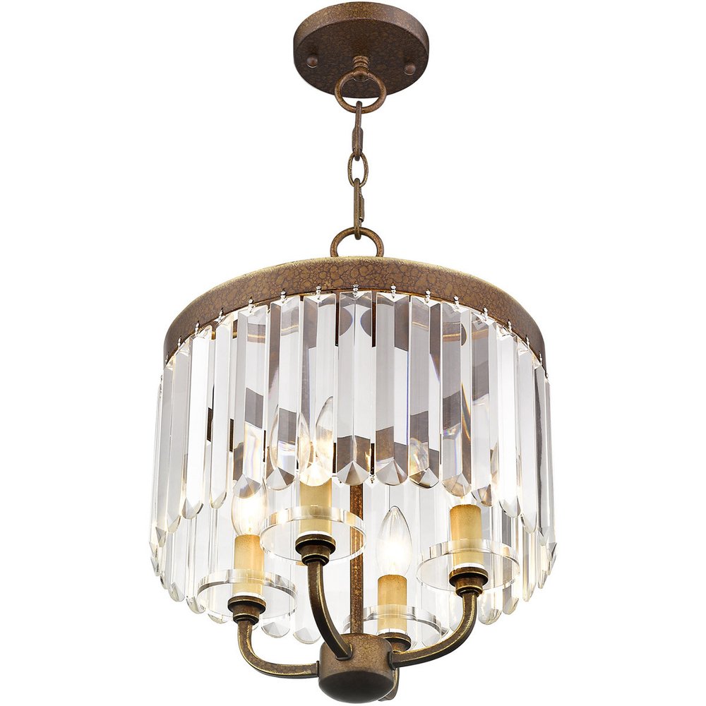 Four Light Dimmable Chandelier With Shades