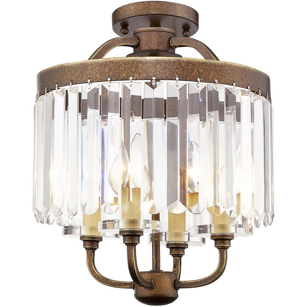 Four Light Dimmable Chandelier With Shades