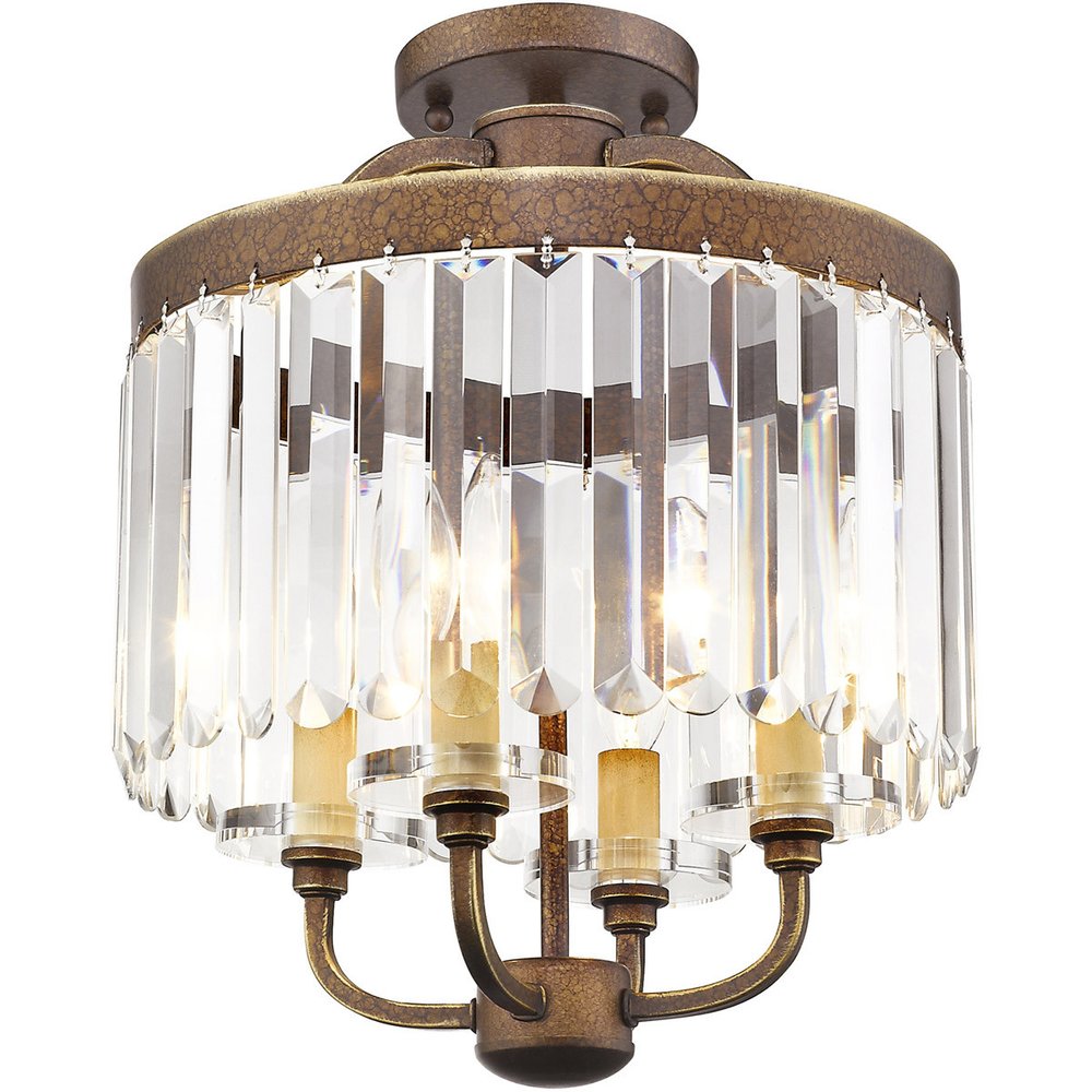 Four Light Dimmable Chandelier With Shades