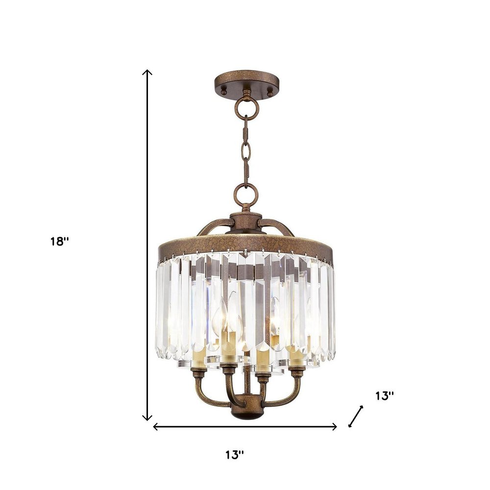 Four Light Dimmable Chandelier With Shades