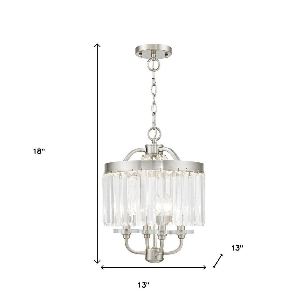 Four Light Dimmable Chandelier With Shades