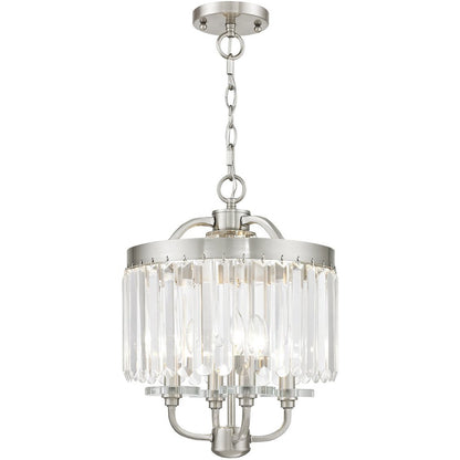 Four Light Dimmable Chandelier With Shades