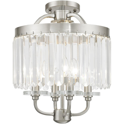 Four Light Dimmable Chandelier With Shades