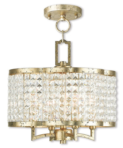 Four Light Dimmable Chandelier With Shades