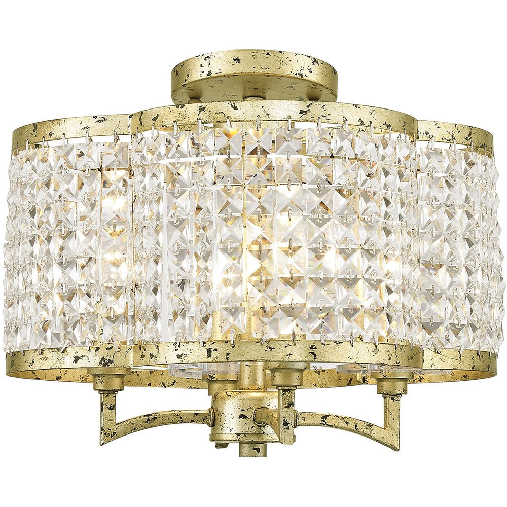 Four Light Dimmable Chandelier With Shades