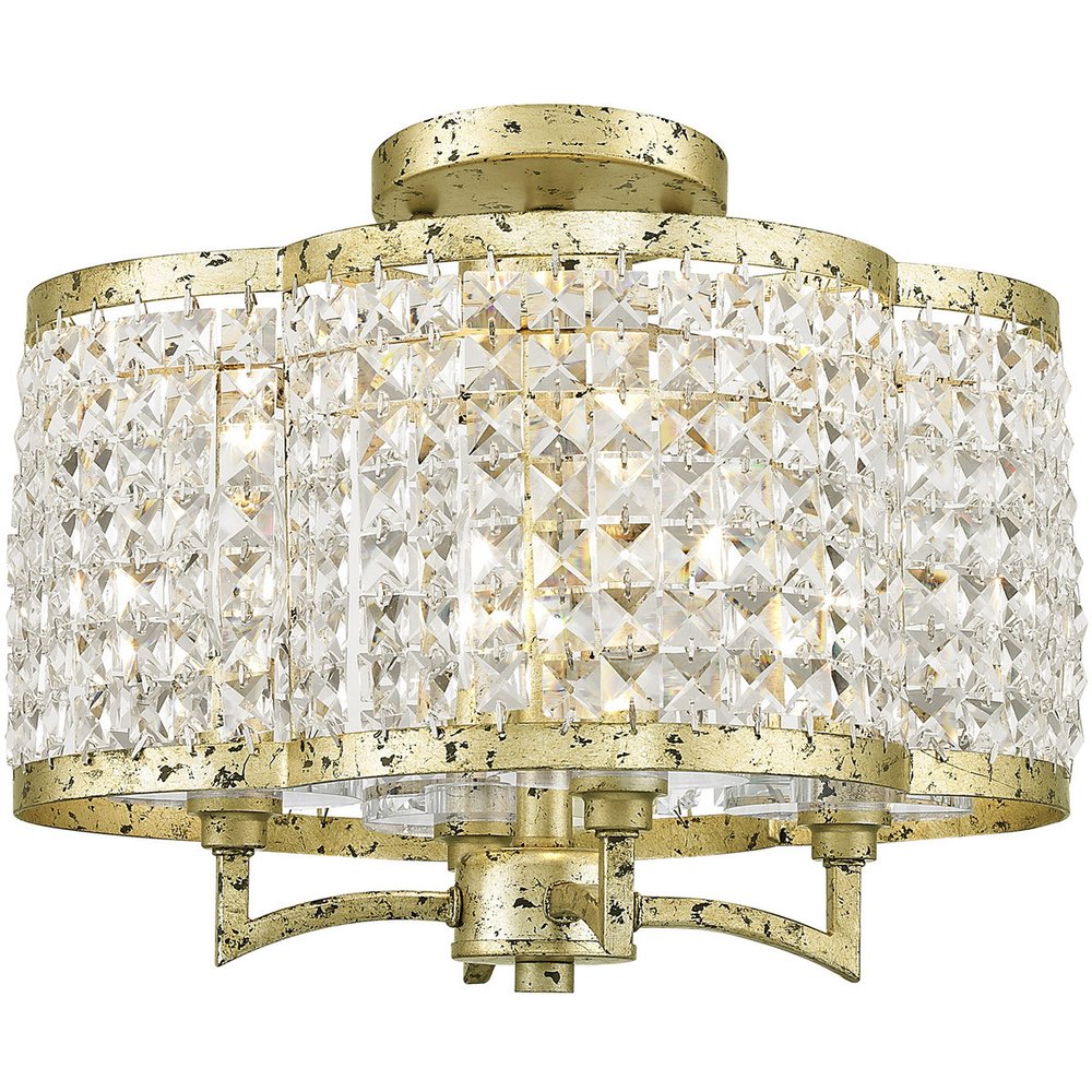 Four Light Dimmable Chandelier With Shades