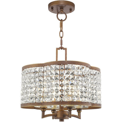 Four Light Dimmable Chandelier With Shades