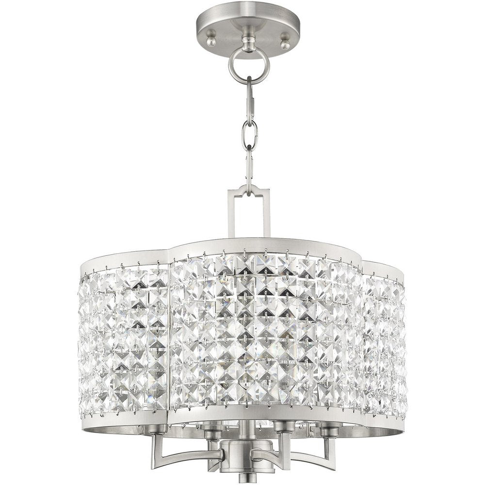Four Light Dimmable Chandelier With Shades