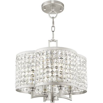 Four Light Dimmable Chandelier With Shades