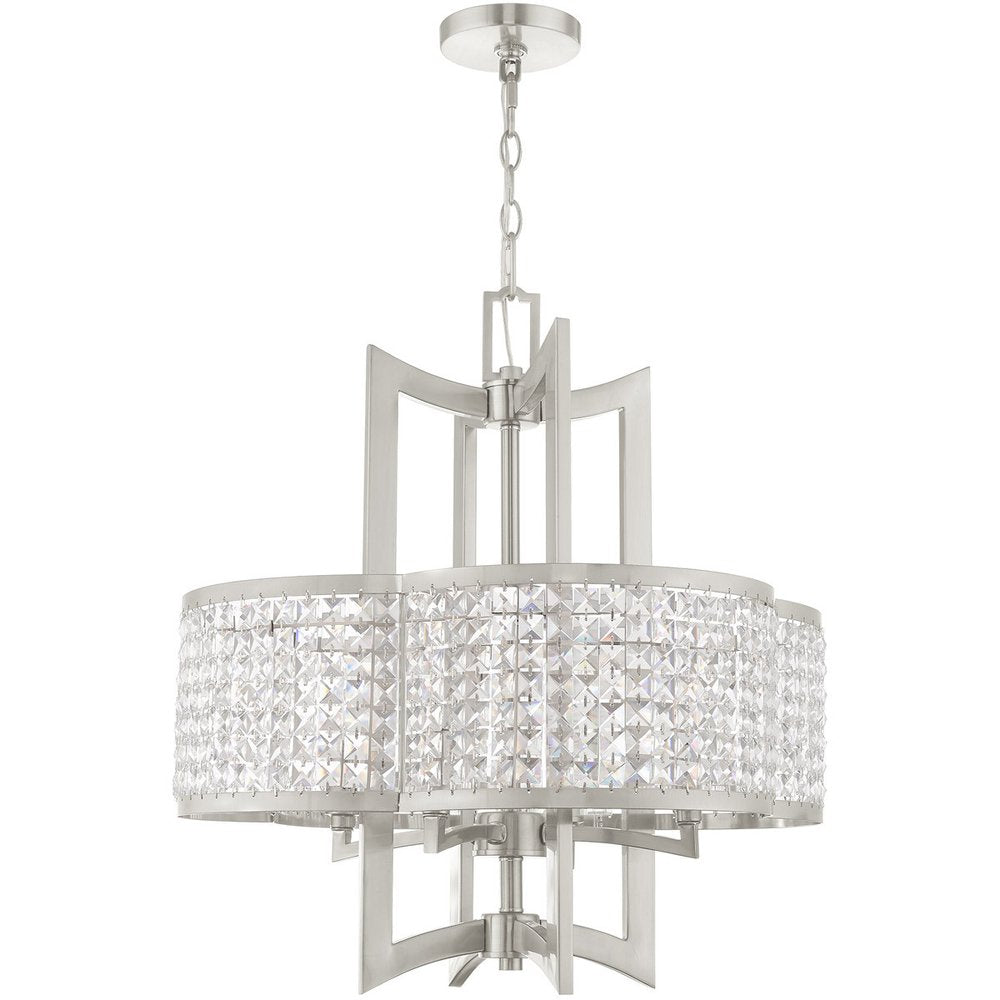 Four Light Dimmable Chandelier With Shades