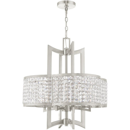 Four Light Dimmable Chandelier With Shades