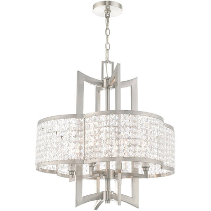 Four Light Dimmable Chandelier With Shades