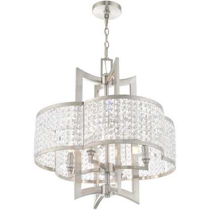 Four Light Dimmable Chandelier With Shades