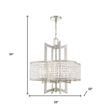 Four Light Dimmable Chandelier With Shades