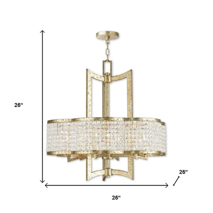 Six Light Dimmable Chandelier With Shades