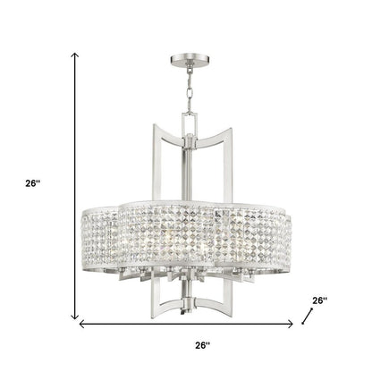 Six Light Dimmable Chandelier With Shades