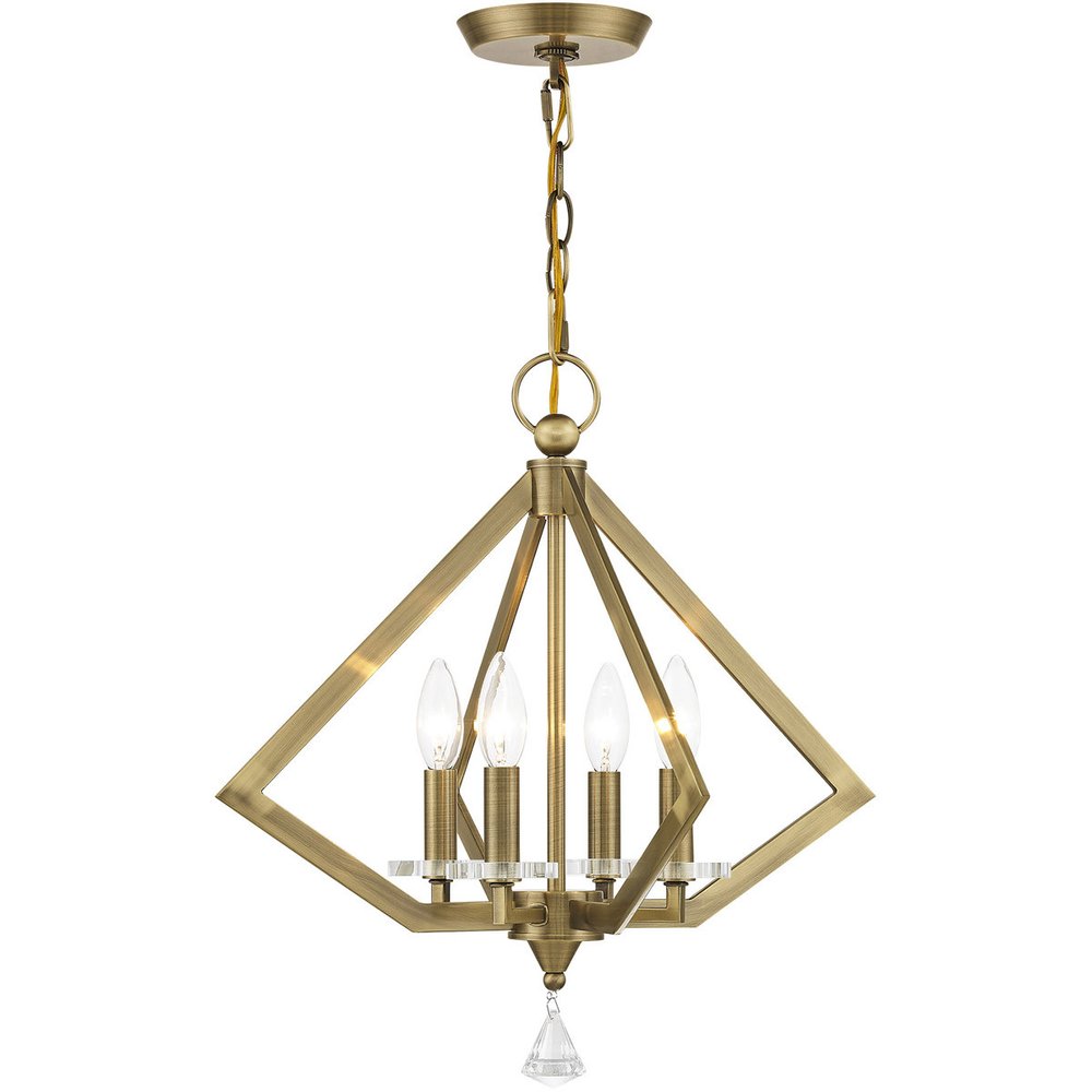 Four Light Dimmable Chandelier With Shades