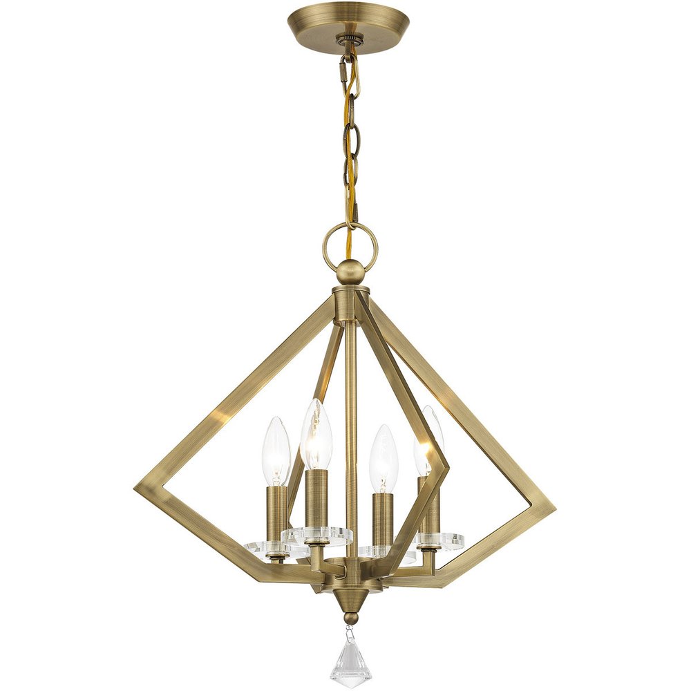 Four Light Dimmable Chandelier With Shades