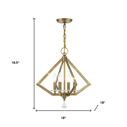 Four Light Dimmable Chandelier With Shades