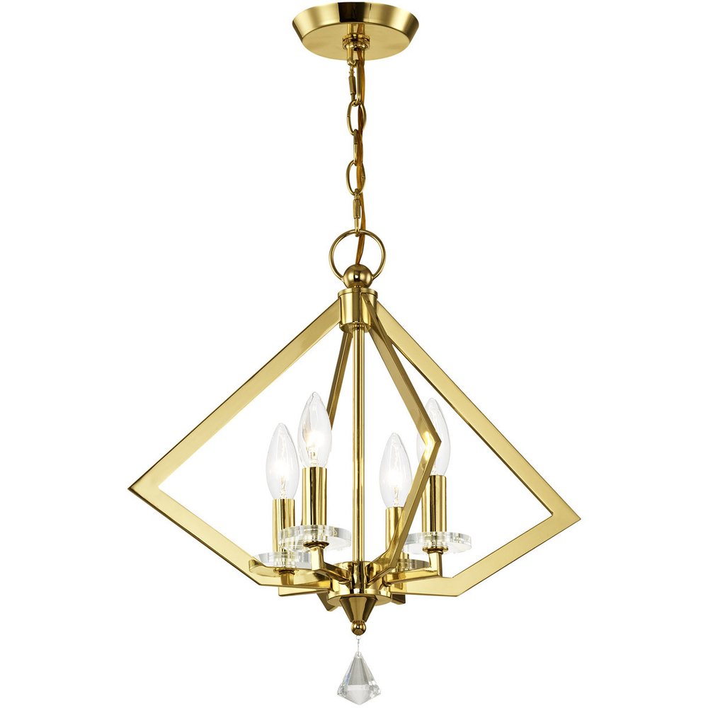 Four Light Dimmable Chandelier With Shades