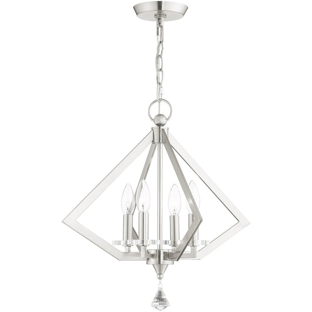 Four Light Dimmable Chandelier With Shades