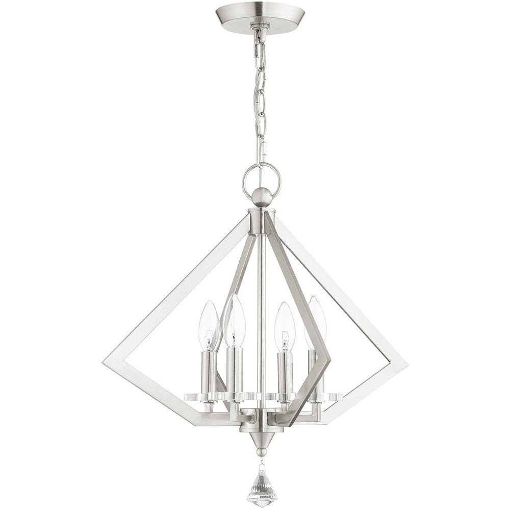 Four Light Dimmable Chandelier With Shades