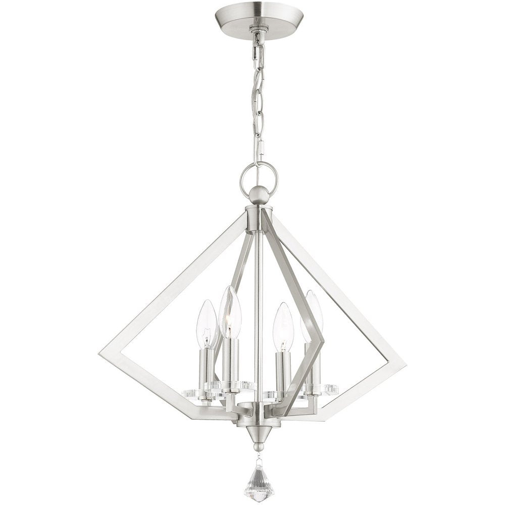 Four Light Dimmable Chandelier With Shades