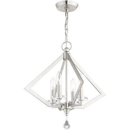Four Light Dimmable Chandelier With Shades