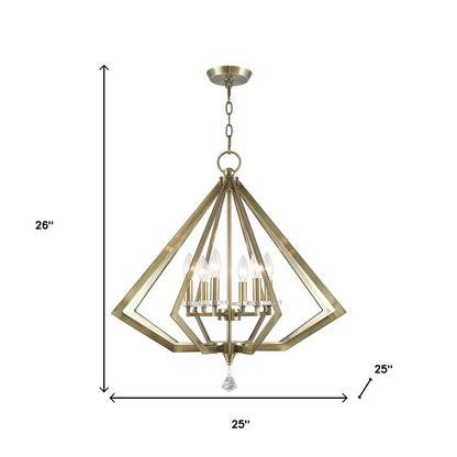 Six Light Dimmable Chandelier With Shades
