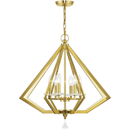 Six Light Dimmable Chandelier With Shades